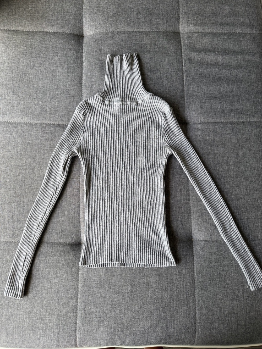 Forever 21 Ribbed Turtleneck Sweater - Gray
